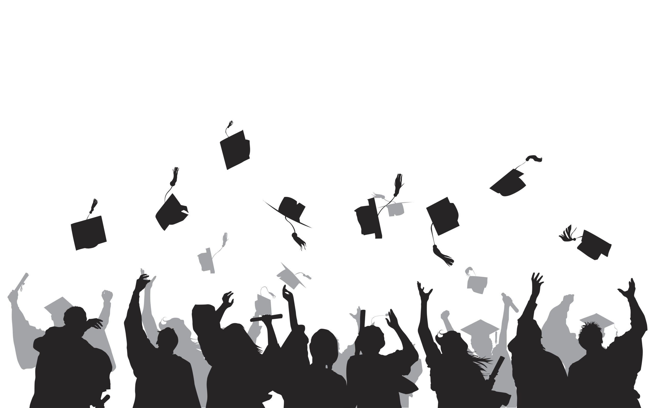 Basic RGB Illustration of university graduates